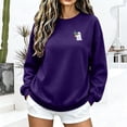 thumbnail image 6 of Sokhug Long Sleeve Halloween Sweatshirt Print Pullover Tops for Women Casual Round Neck Halloween Graphic Front Back Print Sweatshirt Fall Winter Holiday Casual Wear, 6 of 6