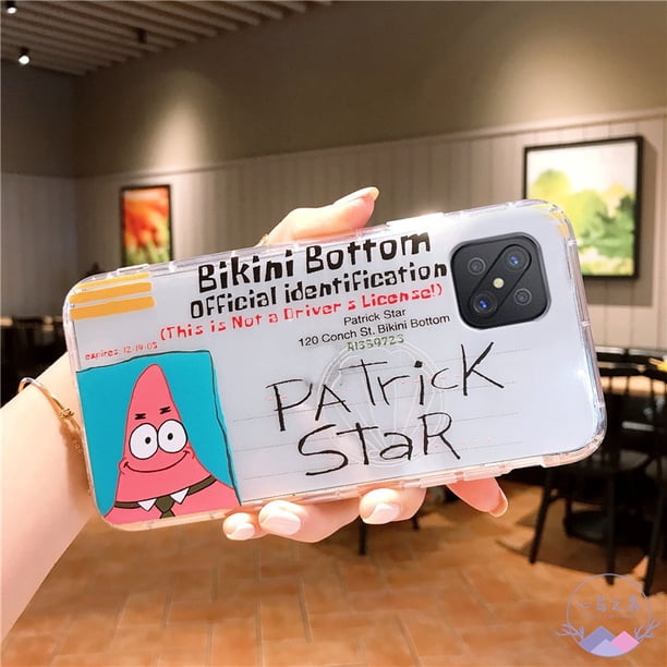 Funda Para iPhone 14 Pro MAX 13 12 11 XS XR 6S 7 8 Plus Encantadora Bob Esponja SquarePants Patricio Estrella Suave Anti Caída Trasera Transparente Para Pareja