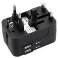 thumbnail image 2 of Cargador Global en para Celular Adaptador Enchufe CA Pared para Con Dos Puertos Carga USB Adecuado para EE. UU. UE Reino Unido Y Australia (base Negra Lado Blanco), 2 of 5