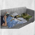 thumbnail image 6 of Windmill Soft Flannel Fleece Throw Blanket, Blooming Spring Field in Holland Old Traditional Architecture, Cozy Plush for Indoor and Outdoor Use, 70" x 90", Pale Blue Apricot, by Ambesonne, 6 of 6