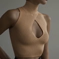 thumbnail image 3 of Playeras,Blusas y Tops,Ropa para Mujer Básicos camisetas sin mangas para las mujeres Chaleco sexy de verano Camisa de lana sin mangas para mujer Top elegante de moda (Khaki, L), 3 of 4