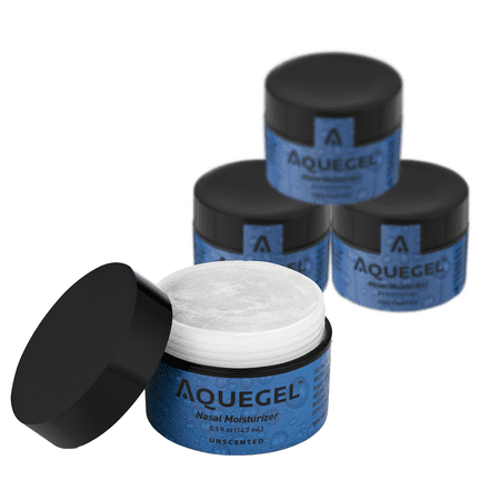 Value Pack (Qty 4) Aquegel Nasal Moisturizer (Original), 12-Hour Nasal Moisture Relief, Water Based Nose Gel, Oxygen Therapy, Dry Nose, Nasal Dryness, Nosebleeds, Cannula, CPAP, Saline Nasal Gel