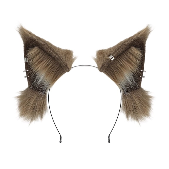 lanema Plush Ear Hairband Roleplay Hair Styling Accessories Hairhoop For Elastic Squirrel Ear Hairband Plush Stretchy Design Hairhoop For Everyday Wear