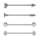 thumbnail image 1 of Aretes de acero inoxidable,Pendientes Trepadores con Barra,Piercing ,Pendientes Tragus Ear Studs Barbell,CZ Ear Tragus Piercing Joyas Mujeres Hombres,Cristal, 1 of 8