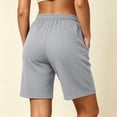 thumbnail image 5 of Besolor Summer Shorts for Women Wide Leg High Waist Elastic Drawstring Casual Loose Loungewear Workout Short Pants with Pockets, 5 of 6