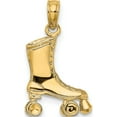 thumbnail image 3 of 14k 3-D Roller Skate Charm Yellow Gold Polished Handcrafted Stunning Alluring Ideal for collectors and jewelry lovers, 3 of 5