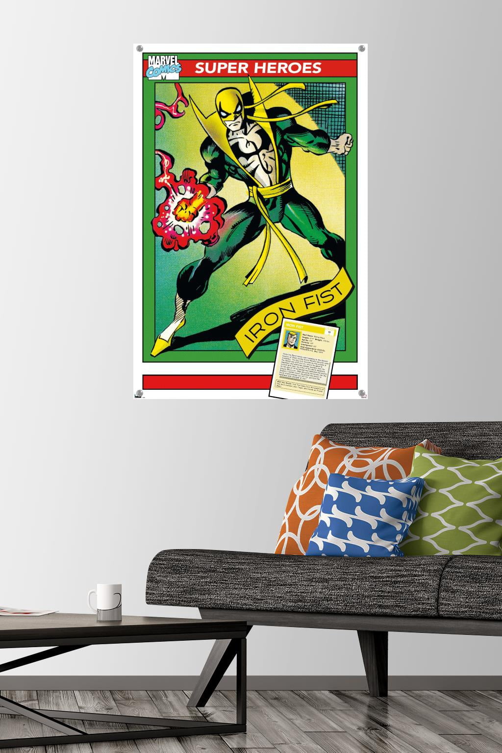 Marvel Trading Cards - Iron Fist Wall Poster with Pushpins, 22.375" x 34"