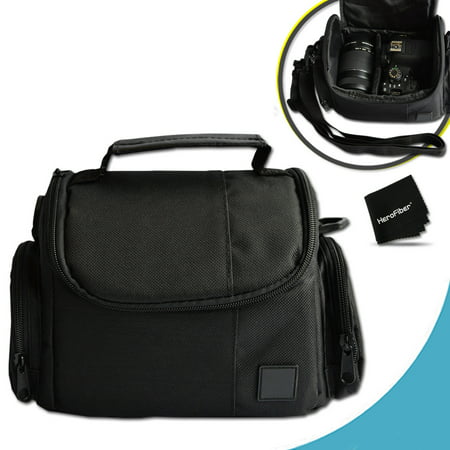 Well Padded Fitted Medium DSLR Camera Case Bag w/ Zippered Pockets and Accessory Compartments for Canon EOS Rebel T6i T6S T5i T5 T4i T3i T3 T2i SL1 EOS 70D 60D 7D 6D 5D 750D 700D 650D 600D 550D