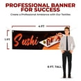 thumbnail image 2 of Sushi Large Banners and Signs for Outdoor by DreamController-Polyester Banner with 4 Holes for Easy Hang Indoor & Outdoor| 4x1 Feet HD Banner to Promote Food & Beverages | Made in USA, 2 of 6