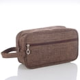 thumbnail image 6 of Men Travel Shaving Kits Cosmetic Makeup Organizer Women Toiletry Bag with Double Compartments Beauty Case, 6 of 8