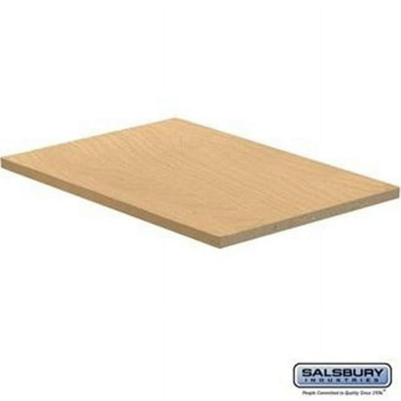 SalsburyIndustries  24 in. Deep Extra Wide Designer Wood Locker In-Line Flat Top Filler - Maple