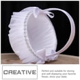 thumbnail image 4 of unbranded Elegant White Wedding Handheld Flower Basket for Party Decoration and Wedding Favors, 4 of 6
