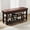 Dark Brown, variant on 40" Shoe Storage Bench with Leather Cushion, 2-Tier Wooden Shoe Rack Organizer for Entryway, Mudroom, or Hallway, White