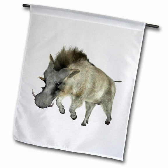 3dRose, A Wild Warthog Running to the Right, 18 x 27 inch Garden Flag
