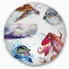 Design Art Designart Amazing Undersea Life Collage Contemporary Animal Throw Pillow Walmart Com Walmart Com