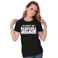 thumbnail image 4 of Fluent in Sarcasm Funny Attitude Womens Fitted Plus Size Graphic Tee Brisco Brands 2X, 4 of 5