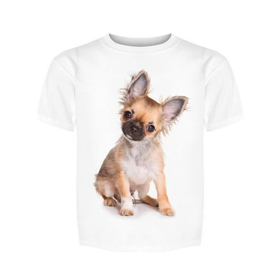 Chihuahua: Tilting His Head Tee Girl's -Image by Shutterstock