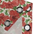 thumbnail image 4 of Ambesonne Hawaii Grommet Curtain, Botanic Bouquet Retro, 50" x 120", Beige Fern Green Red, 4 of 6