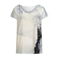 thumbnail image 4 of SMihono Womens Tops Été Habillé Casual Femmes Causal Manches Courtes Col Rond Imprimé Chemisier Pull Tops Chemise T-shirt Oversize T-shirt pour Femmes, 4 of 8