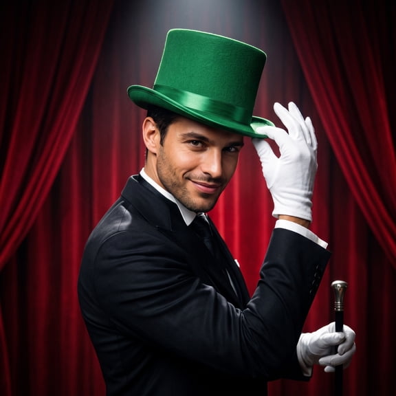 Halloween Top Hat, Classic Lincoln Tall Top Hat for Men Women, Magician Costume Hat and Vintage Formal Dress Hat, Halloween Accessory for Stage Cosplay Carnival Party Events and Performances