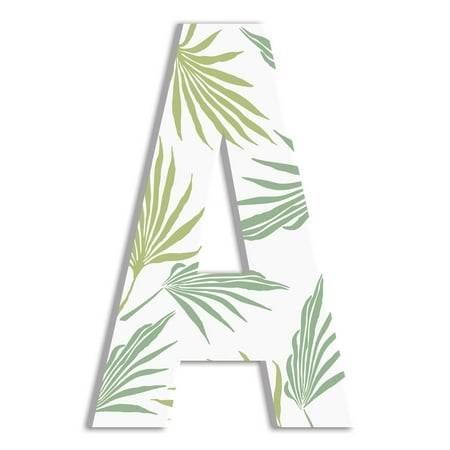 Tropical Leaf Collection The Stupell Home Decor Collection Stupell Industries Oversized Tropical Leaves Hanging Initial ()
