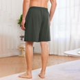 thumbnail image 7 of Plebaso Men's Shorts Elastic Waist Drawstring Casual Shorts Solid Color Comfy Lounge Shorts with Pockets, 7 of 7