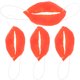 thumbnail image 3 of ColoMX 4pcs Mascarada Cosplay Funny rojo Lip Bouth Stage Performance Salchicha de salchicha de la boca, 3 of 7