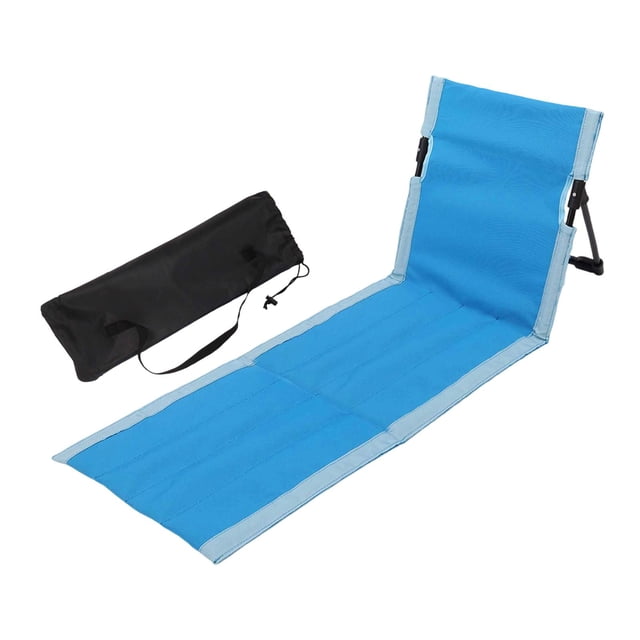 Silla de Camping Asiento de Suelo Portátil Respaldo de Ocio Silla de Jardín con Respaldo Acolchado para Comodidad Adecuada para Aire Libre Senderismo Azul oscuro