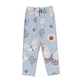 thumbnail image 4 of Kll Womens Blue Butterfly Print Pajama Pants Soft Pajama Bottoms For Women Cozy Lounge Pants, 4 of 9