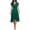 2-Green, variant on Wedding Guest Dresses for Women Summer Leopard Print V-Neck Short Sleeve Midi Dress Casual Wrap Tie Waisted Irregular Ruffle Hem Lightweight Formal Chiffon Dresses 4-Khaki XL
