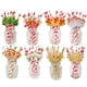 thumbnail image 4 of 10/20/50 pajitas navideñas de papel desechables con forma de Papá Noel, árbol, muñeco de nieve, hombre de jengibre, medias, pajitas con patrón de campana, 4 of 5