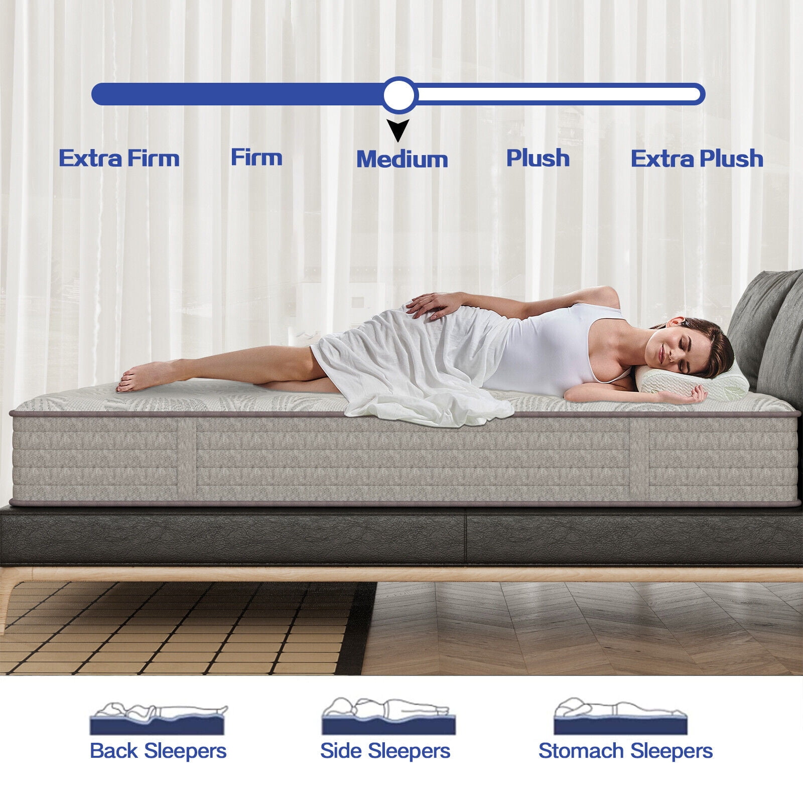 Twin Size Mattress, 12 Inch Gel Memory Foam Hybrid Mattress in a Box, Pressure Relief,Medium