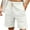 White, variant on Inleife Men's Shorts Casual Solid Color Casual Drawstring Pockets Elastic Sports Shorts for Men