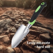 Lnrkai Garden Trowel Hand Shovel, 11.8 Aluminum Alloy Wide Shovel for Planting Transplanting Weeding Moving, Gardening Hand Tools, Green