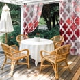 thumbnail image 3 of Outdoor Curtains for Patio Waterproof Red Morocco Pattern Indoor/Outdoor Curtain Tiebacks Abstract Graffiti Art Privacy Curtain Sun Block Grommet Drapes for Pergolas Gazebo Porch 2 Panel 54x108 Inch, 3 of 9