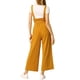 thumbnail image 3 of Mono de tirantes con botones en la parte delantera y cintura alta de INSPIRE CHIC XS Amarillo, 3 of 7