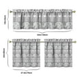 thumbnail image 6 of Bohemian Vintage Kitchen Curtains 3 Pack - Elephant Mandala & Paisley Print Tier Drapes with Valance, Rod Pocket Short Curtains for Small Windows, 6 of 6