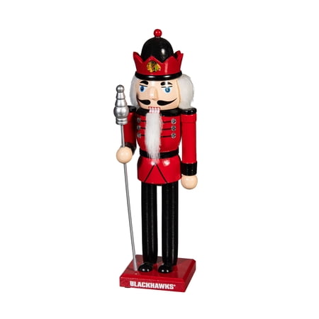Chicago Blackhawks 12 Wooden Nutcracker Statue