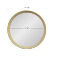 thumbnail image 3 of Cream Round Wall Mirror with Solid Mango Wood Frame 19.8 Inch D for Home Decor, 3 of 14