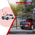 thumbnail image 5 of 10x15 Metal Carport Carports with Enhanced Base Heavy Duty Garage Outdoor Galvanized Car Shelter for Car, Boats and Truck, 5 of 9