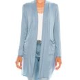 thumbnail image 4 of Women's Casual Open Front Long Sleeves Loose Fit Side Pockets Cardigan, 4 of 6