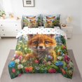 thumbnail image 2 of Manfei Cute Cartoon Flower 7-Piece Twin Bedding Sets,Kawaii Wild Fox Bedding Comforter Set,Multicolor Floral Kawaii Daisy Sheet Sets For Girl,Super Cozy Room Decor Reversible, 2 of 8