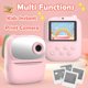 thumbnail image 5 of Cámara para niños con impresión instantánea y espejo, cámara digital para selfies de doble lente HD con 3 rollos de papel de impresión y tarjeta de 32 GB, regalos de cumpleaños navideños,, 5 of 8