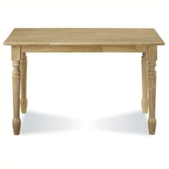 Pemberly Row Solid Casual Dining Table in Natural Brown