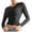Black, variant on Naughtyhood Women's Long-Sleeved Round Neck Solid Color Navel-Baring Neck T-Shirt Bottoming Tops Fashion Fallow Commuting Undershirt Slim Soft Breathable Integral Pullover Tops