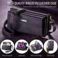thumbnail image 5 of CaseMe Wallet Case For Samsung Galaxy S20 FE 5G, RFID Blocking PU Leather Case Women Men Kickstand flip Cover Wrist Strap Zipper Credit Card Holder Slot,Purple,For Galaxy S20 FE(5G), 5 of 10