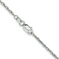 thumbnail image 4 of 14k White Gold 24 Inch 1.3mm Heavy Baby Rope Chain Necklace Pendant Charm, 4 of 9
