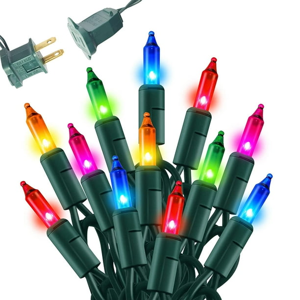 Pequeña cadena de luces navideñas deslumbrantes, 20 m, 100 LED