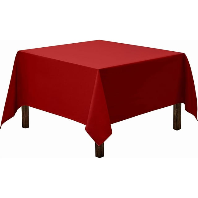 Nappe Carrée x Nappe Carrée Charbon pour Tables Carrées Ou Rondes en Polyester Lavable, Idéale pour Buffets, Fêtes, Soupers des Fêtes, Mariages et Plus