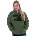thumbnail image 3 of Ground Pound Muay Thai Fighter Unisex Plus Fleece Graphic Hoodie Brisco Brands 2X, 3 of 5